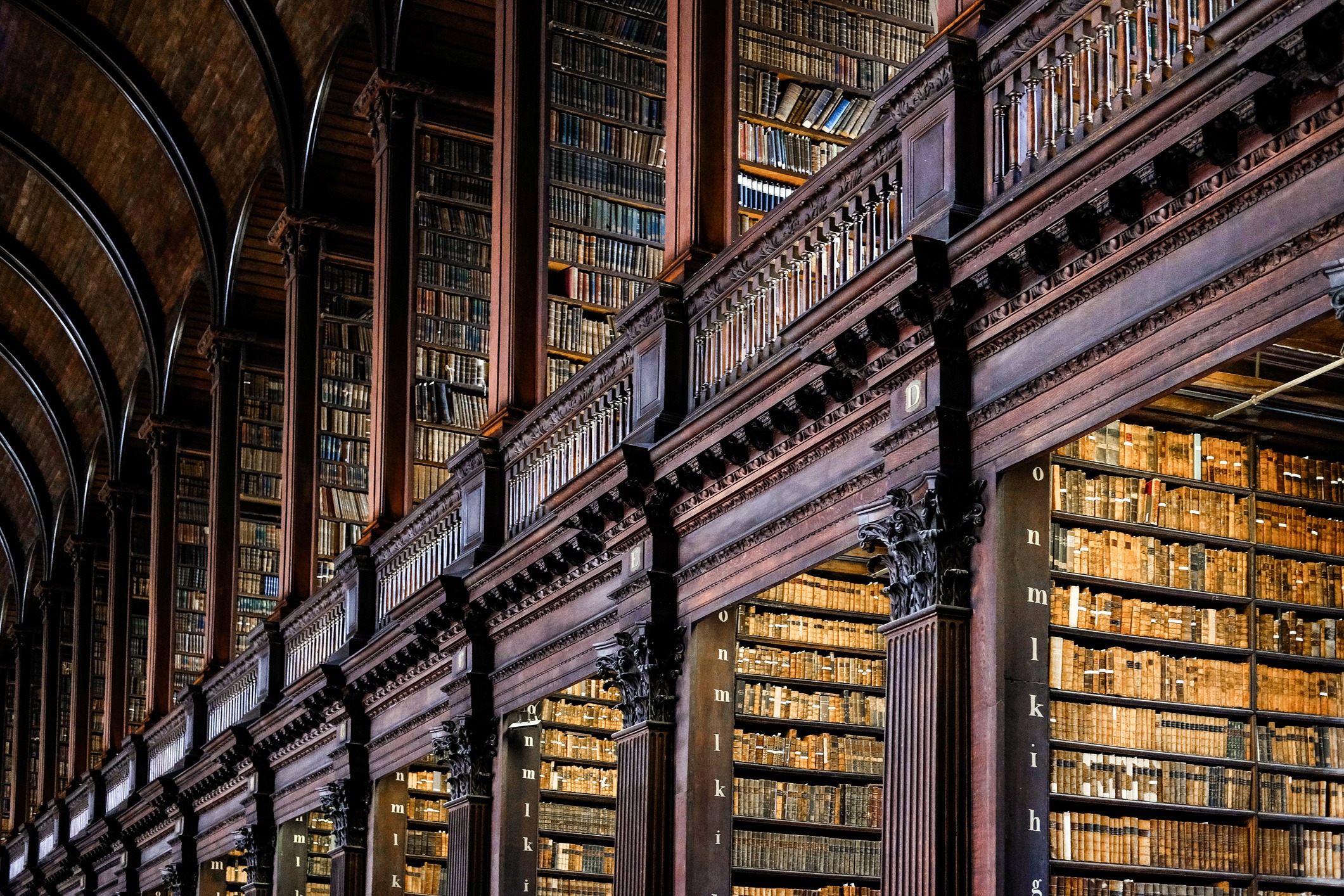 The Long Room library at Trinity College Dublin