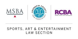 Sports, art and entertainment law section logo